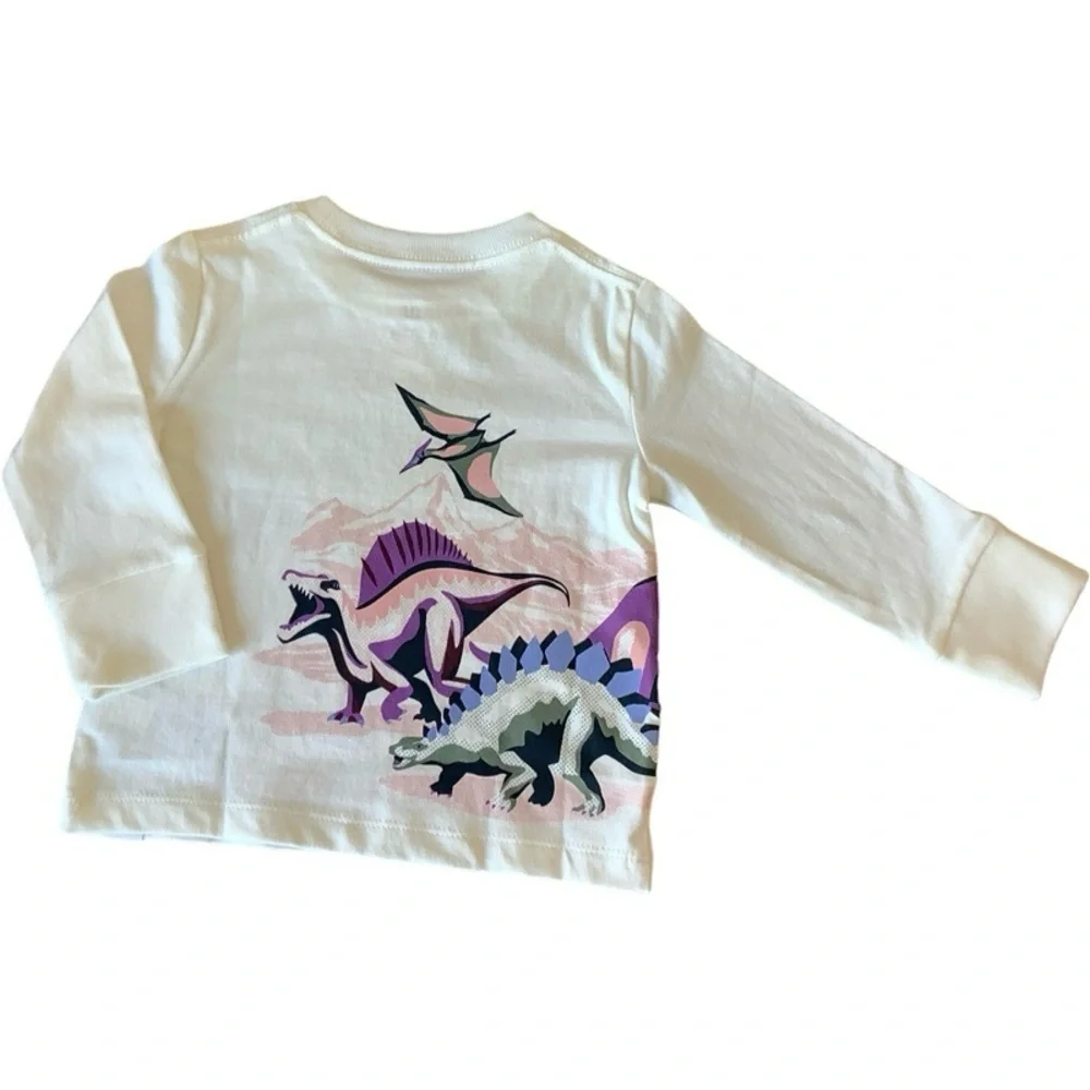 NWT GAP TODDLER SHERPA BEAR JACKET + DINOSAUR T-SHIRT